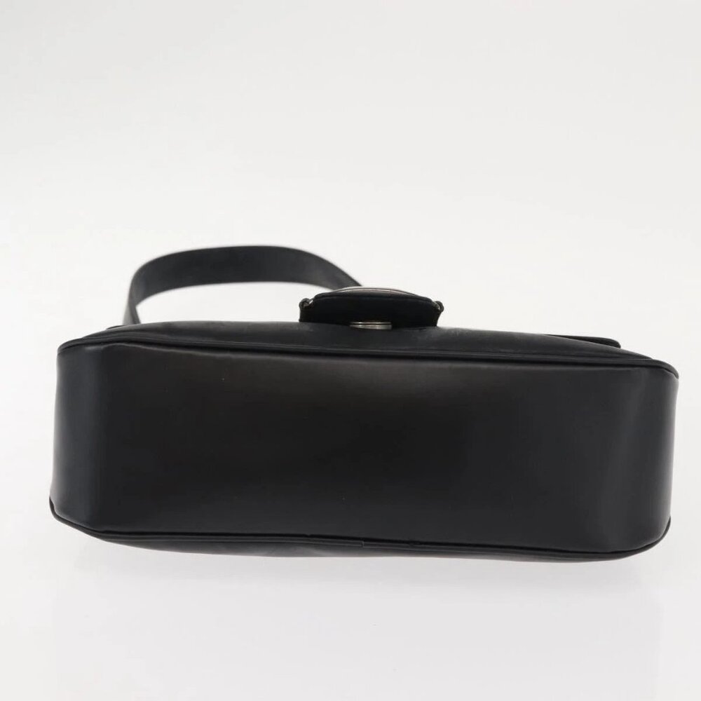 Salvatore Ferragamo Vala Shoulder Bag Leather Black Silver Auth gh1115 - Picture 6 of 16